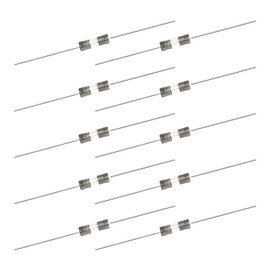 Fielect 20Pcs Slow Blow Fuse 250V 5A Slow Blow Axial Lead Glass Fuse Glass Tube Fuses 3.6x10mm