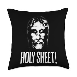 Shroud Of Turin Face of Jesus Christ Catholic Throw Pillow