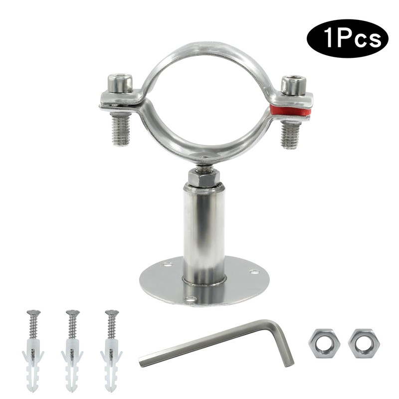 1 Pcs 1inch Adjustable Ceiling Pipe Support Stainless Steel Pipe