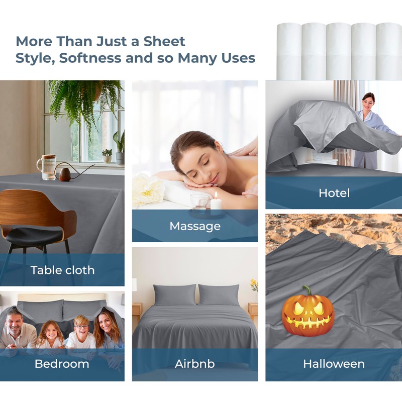 Royale Linens - Sábanas planas 100 % algodón, sábanas superiores