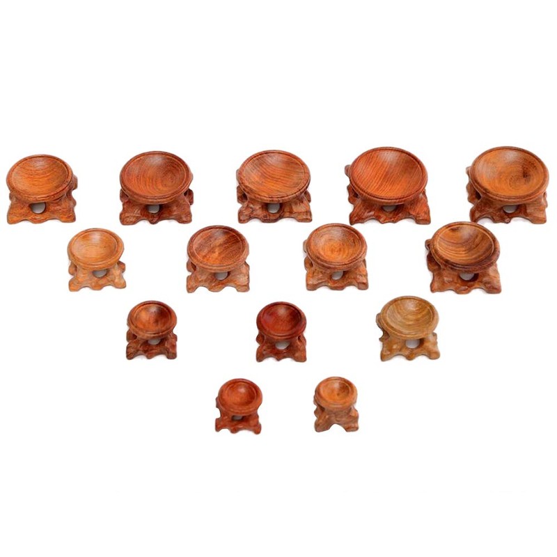Wooden Crystal Ball Base, Solid Wood Base for Crystal Balls,