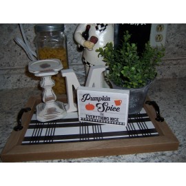 Decor  Pumpkin Spice sign Fall Farmhouse kitchen tray decor Autumn Harvest