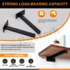 Rustark 4 Pack 8 Inch Black Floating Shelf Brackets Heavy