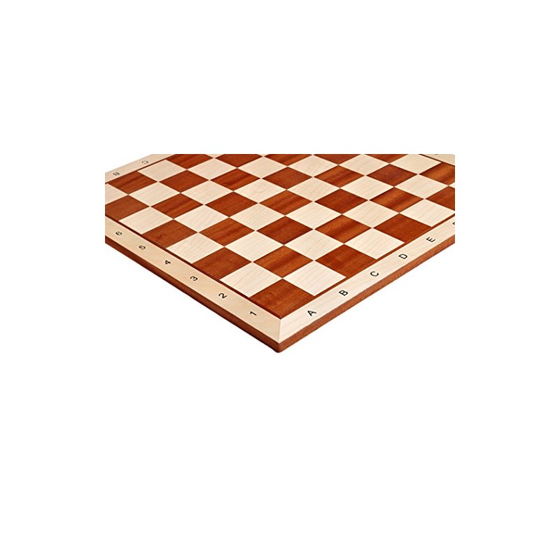 Maple & Mahogany Wooden Chess Board - 2.25" with Logo