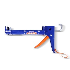 WADFOW 9" Caulk Gun,Sealant Finishing Tool for Kitchen Bathroom Sink Joint,No Drip Silicone Gun with Spout Cutter,Smooth Round Rod for 10oz Caulk Tubes