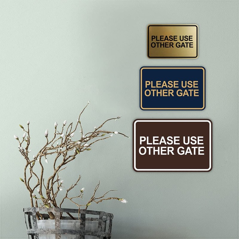 Signs ByLITA Classic Framed Please Use Other Gate Sign (Black)