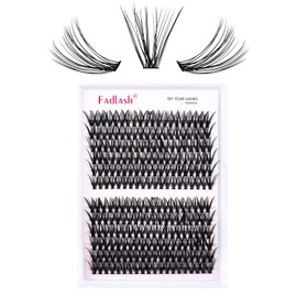 Cluster Lashes 30D+40D Individual Lashes 240pcs DIY Eyelash Extension D Curl 0.07 Natural Individual Lash Extensions False Eyelashes Wispy (30D+40D-0.07D, 12mm)