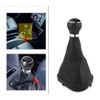 Manual Gear Shift Knob 5 Speed Black Leather Gear Shift