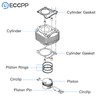 ECCPP CYLINDER & PISTON KIT ASSEMBLY For Honda Z50 Z50R