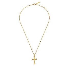 Police Men's Tacoma II Stainless Steel Gold Cross Adjustable Pendant Necklace 50cm