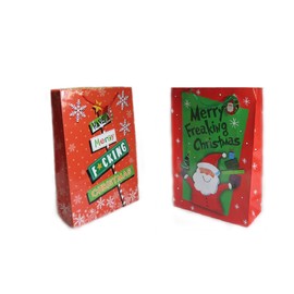 Set of 4 Large Merry Fucking Christmas Gift Bags - Merry Freaking Christmas