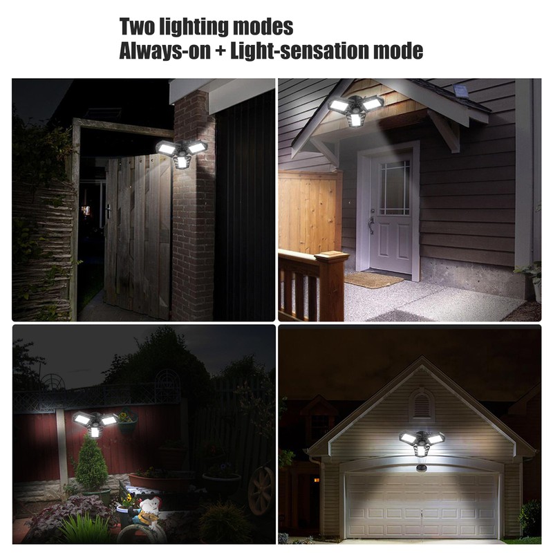 E27/E26/B22 LED Folding Garage Light 60W Radar Light Sensation Deformable