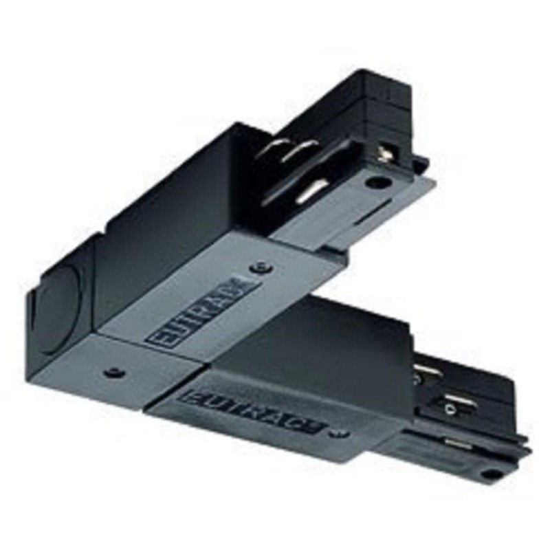 SLV Eutrac L-Connector Grounding Outside, Black