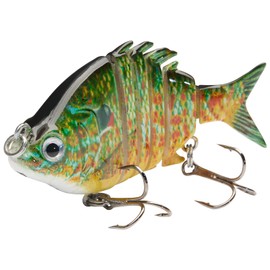 Bassdash SwimPanfish 2.5”/0.34oz Hard Bluegill Swimbaits Multi Jointed Topwater Trout Bass Fishing Crank Lure for Freshwater and Saltwater