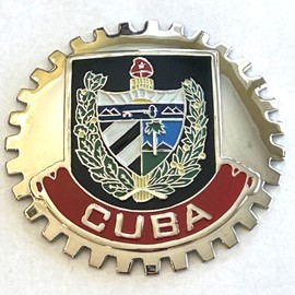 Cuba Coat of Arms Crest Grille Badge for Automobiles and Trucks
