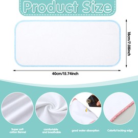 Newwiee 12 Pcs Castor Oil Pack Wrap Organic Cotton Flannel Reusable Washable Flannel Cloth Castor Oil Compress Pads for Entire Body Machine