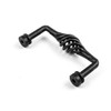 Black Wrought Iron Birdcage Drawer Handle Cabinet Pull 5" Set