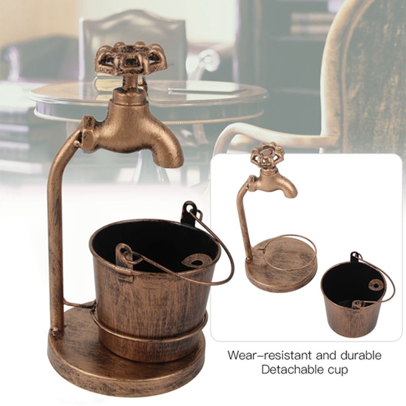 Iron Ashtray Vintage Hand‑Made Craft Faucet‑Shaped Ash Tray Bar Props