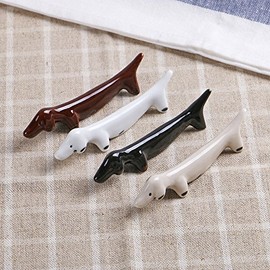 Dachshund Shaped Chopstick Rest Set of 4 Stylish Cute Dog Dog Japanese, Utensils, and even turn them into Decor Chopsticks you Tabletop Accessories tyoppusutexikkuresuto karatori-resuto naihuresuto