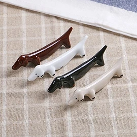 Dachshund Shaped Chopstick Rest Set of 4 Stylish Cute Dog Dog Japanese, Utensils, and even turn them into Decor Chopsticks you Tabletop Accessories tyoppusutexikkuresuto karatori-resuto naihuresuto