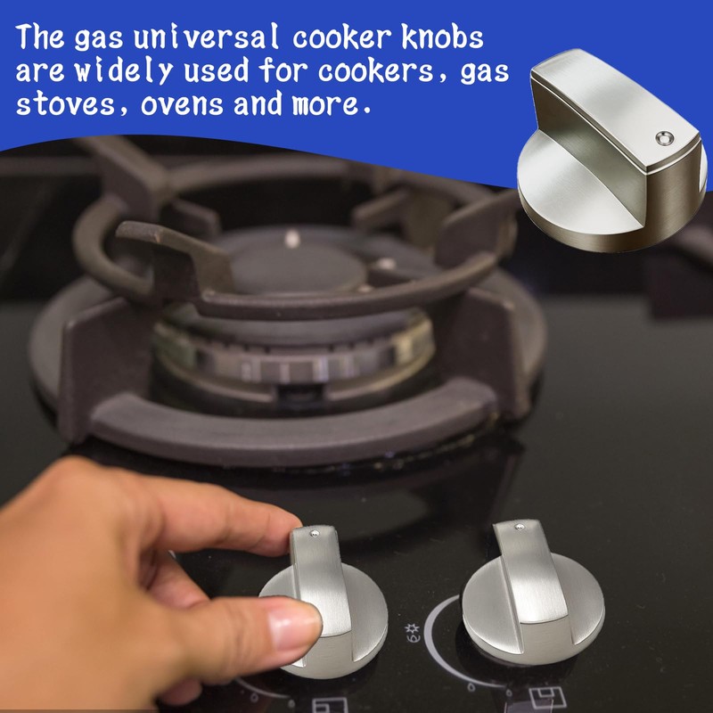 YREYBN 6 Pcs Gas Stove Knob, Cookers Knobs Replacement, Universal