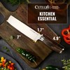 Cutluxe Shinobi Nakiri Knife – 7" Vegetable Knife for Chopping,