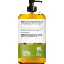 Frankincense Massage Oil – 100% Pure & Natural - Massage Therapy Oil for Soreness & Stiffness – Stretch Marks and Scars Body Oil Infused with Frankincense Essential Oil and Geranium Oil – 8 FL OZ