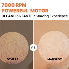 Manspot Premium Electric Body Hair Trimmer for Men - Waterproof Wet & Dry Groomer, Rechargeable Cordless Clippers for Chest Back Arms - Gym Ready Travel Friendly Green Trimmer with Comfort Design-dealsforyoudays:_Blue