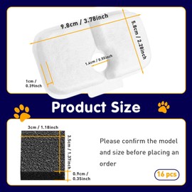 Airoule Cat Water Fountain Filters - 4 Months Set of Replacement Filters for Ultra Quiet Pet Water Fountain,White 16 Count