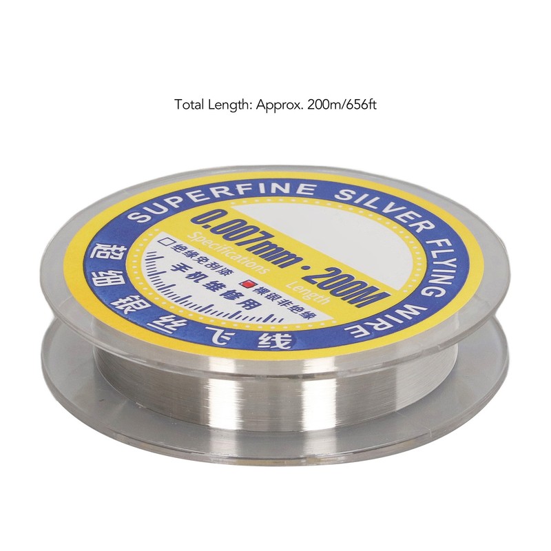 0.007mm Superfine Silver Jumping Wire Stretchable Ultra Fine Electronic Maintenance