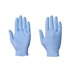 100 (1 Box) x Blue Nitrile (Latex & Powder Free) Gloves Disposable Food Medical etc. (Medium)