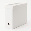 MUJI 02553098 Polypropylene File Box Lid with Casters, White Gray,