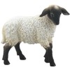 4.25 Inch Baby Lamb Decorative Statue Figurine, White and Black