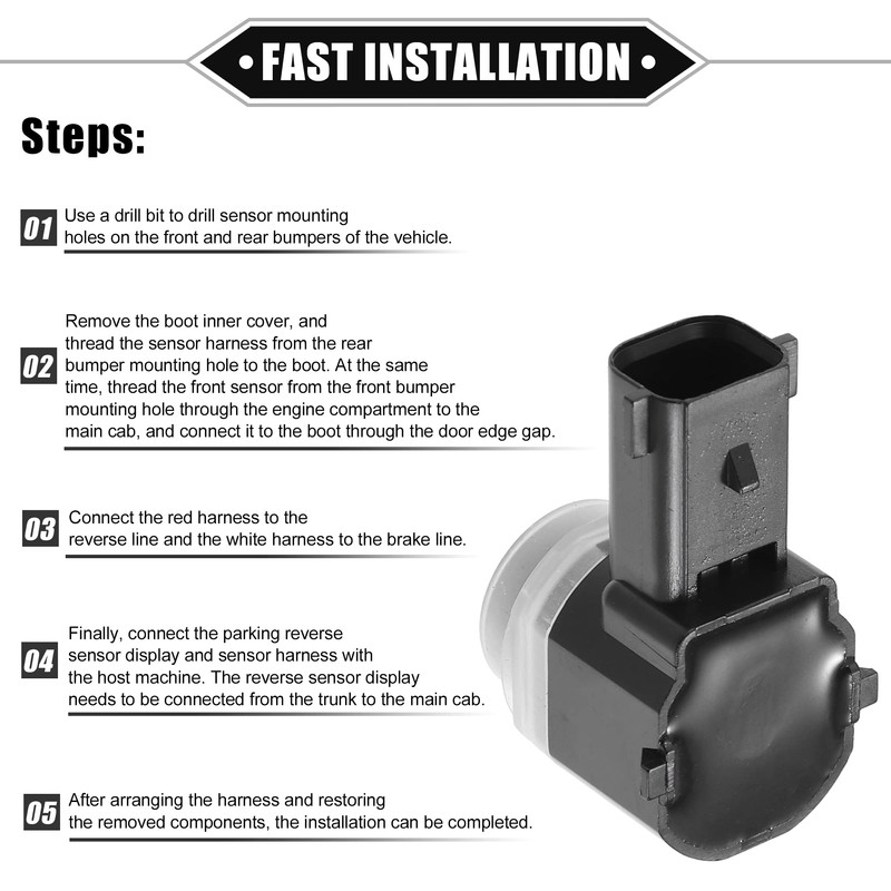 QUARKZMAN PDC Reverse Parking Aid Sensor Compatible with Ford Flex