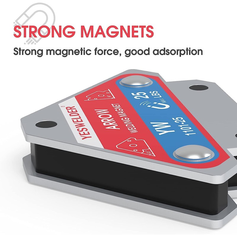 YESWELDER 25 lb Welding Magnet Pack of 4 Magnetic Welding