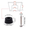 smseace 200PCS Rubber Feet for Cutting Board, 0.31inch H x