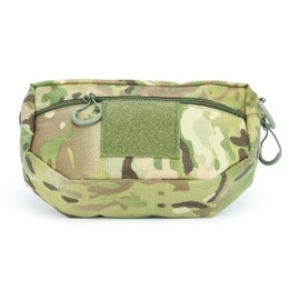 Zentauron Bum Bag EDC 2L Waist Bag Women and Men Belt Bag Waterproof Bum Bag Travel Outdoor Leisure Dog Molle Compatible 2 Compartments Wide Waist Belt, multicam