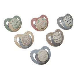 Vital Baby Soothe Airflow Dummies 0-6m+ 6pk, Symmetrical Teat, Skin-Friendly, Day & Night Soothers, Steriliser Box, EarthSmart Biodegradable, BPA-Free