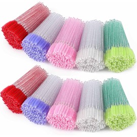 Tbestmax 1000 Varitas de Mascara Desechables Cepillos de Pestañas Spoolies para La Extensión de Las Pestañas Del Ojo de La Ceja