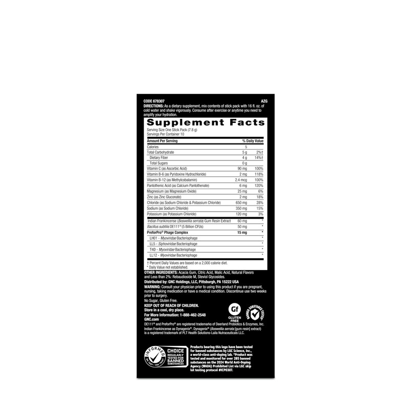 GNC AMP Amplified Hydration Electrolyte Powder Drink Mix | Enhanced