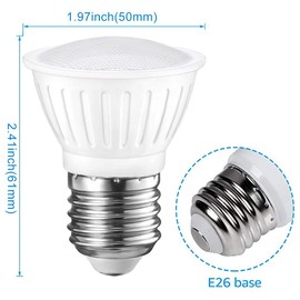 PAR16 Led Bulb Daylight 7W Replace 65W Halogen Light Bulbs, 700LM E26 Base Dimmable for Indoor and Outdoor Lighting, Pack of 6