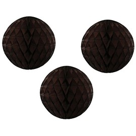 3-pack 5 Inch Honeycomb Tissue Paper Balls (Brown)