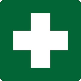 StickerTalk First Aid Magnet, 5 inches by 5 inches