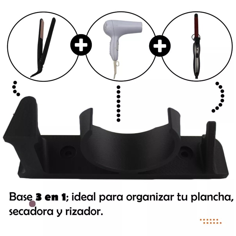 AMENO Base Para Plancha De Pelo Soporte Para Secadora Y