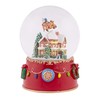 Northlight Santa and Reindeer Christmas Night Musical Snow Globe, 7",