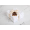 Sticky Toffee Washcloths Set 100% Cotton White, Oeko-Tex Terry Cotton,
