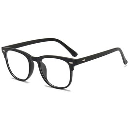 SHUNXI Nearsighted Glasses For Men Women, Blue Light Blocking Myopia Glasses, Near Sighted Driving Eyeglasses For Distance, Black TR90 Frame
