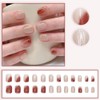[ALLEVG] Nail Tips, 24 Pieces, Nail Tips, Short 3D, Autumn
