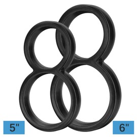 6" Stainless Steel Floating House Number 8, Metal Modern House Numbers, Mailbox Decor Number with Nail Kit, Coated Black, 911 Visibility Signage (Large 8)