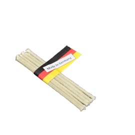 6x Glasfaser Dauerdocht WOWOCON® "Made in Germany" für Indoor outdoor Kerzen Tischfeuer Wachsfresser Kerzenfresser Schmelzlicht zum Wachs Kerzenreste schmelzen